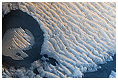 Dark High-Thermal Inertia Deposit Near Marte Vallis