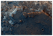 An Inverted Crater West of Mawrth Vallis