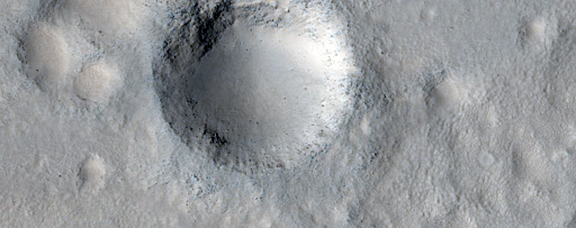 Crateras nas plancies do norte