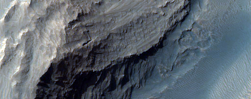 Clivi in Gale Cratere
