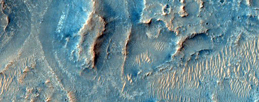 Lehetséges kutatási helyszín a Mars 2020 küldetés számára a  Jezero kráter közelében