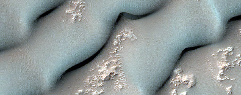 Dunas em uma cratera em Tyrrhena Terra