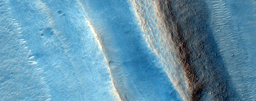 Cresta lineal en Utopia Planitia