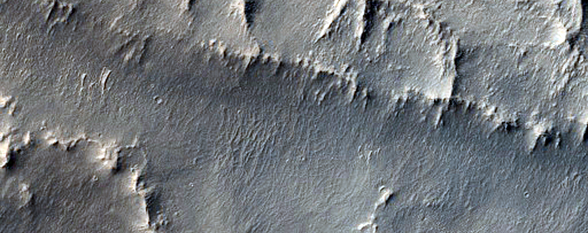 Inverted Polygonal Terrain on Mesa Top in Schoner Crater