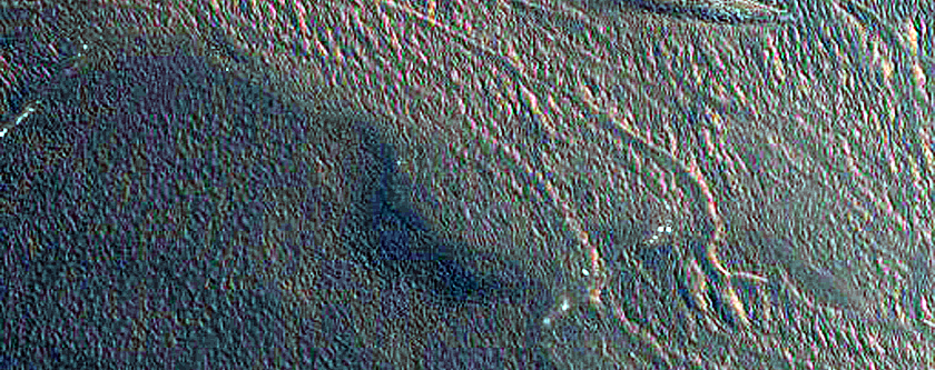 Обрывы в отложениях Северного полюса Марса