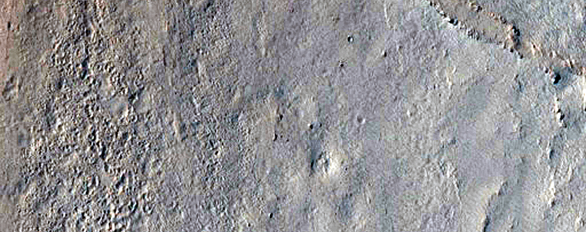 Southern Continuous Ejecta Boundary of Zunil Crater
