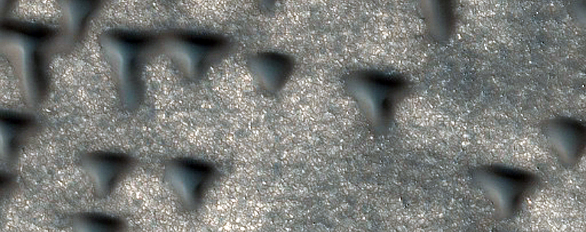 Field of T-Shaped Polar Dunes