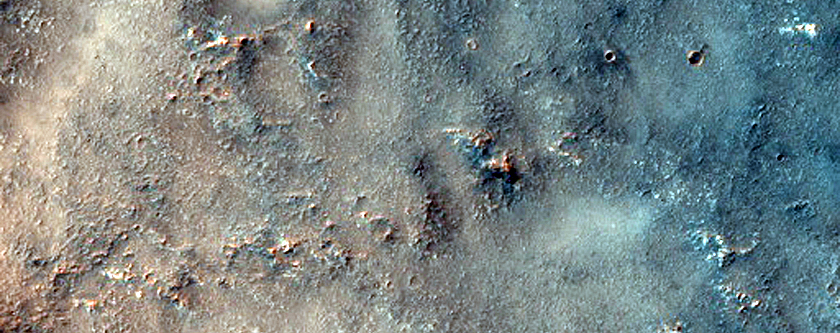 Crater and Streak in Syrtis Major Region
