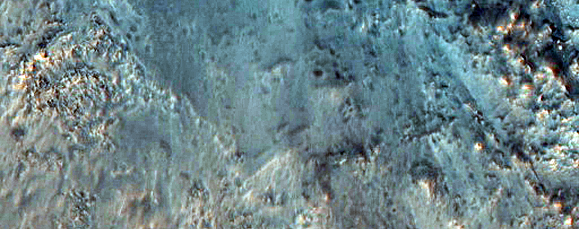 Central Peaks of Impact Crater
