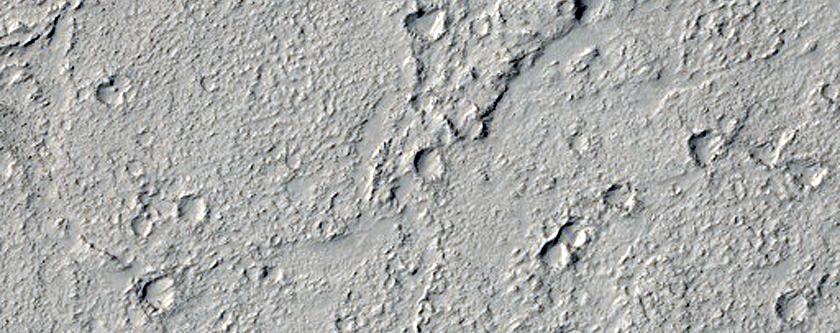 Chevrons on Lava Surface in Marte Vallis
