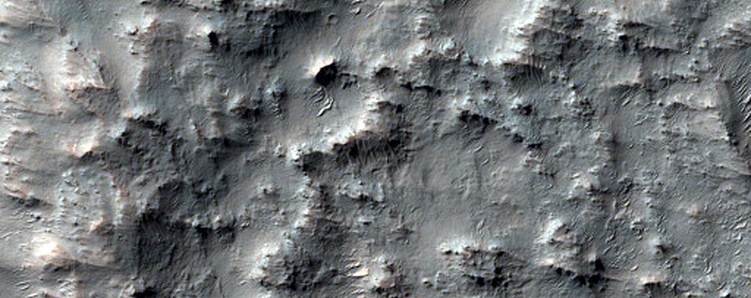 Rocky Deposits on Crater Floor
