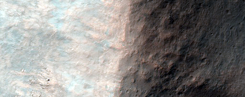 Crater Rim in Tyrrhena Terra Region
