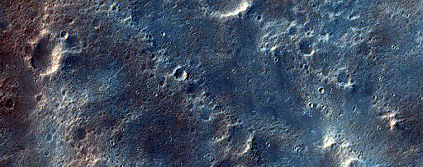 Scoured Terrain in Elysium Planitia Region
