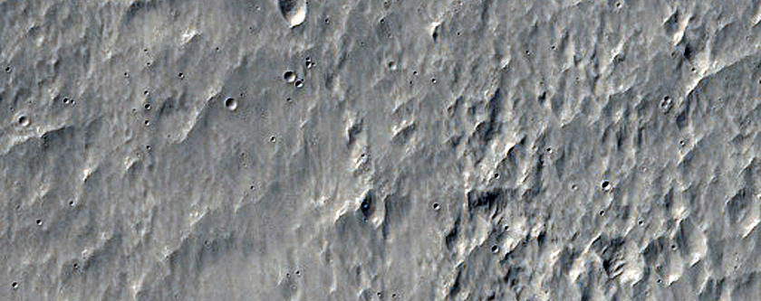 Northern Continuous Ejecta Boundary of Gratteri Crater
