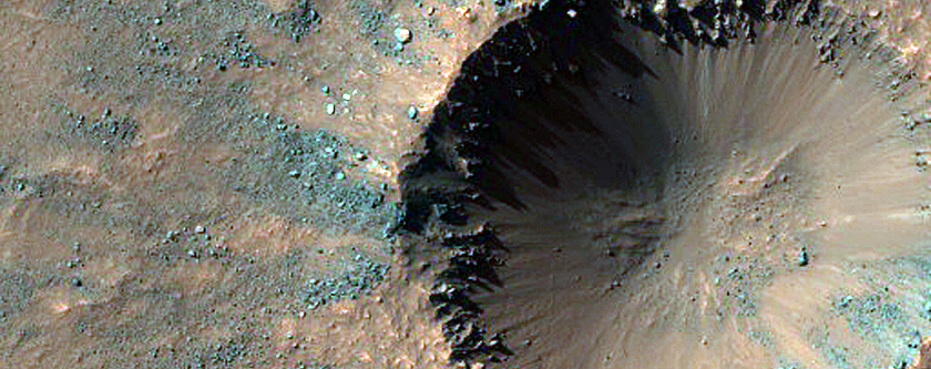Rayed Crater with Blocky Ejecta
