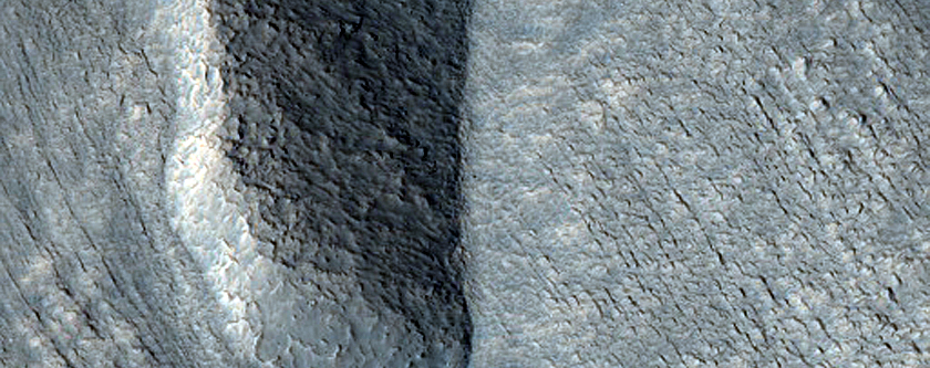 Flows along Mesa in Protonilus Mensae
