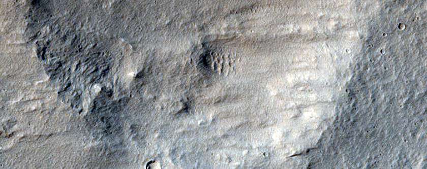 Western Continuous Ejecta Boundary and Secondaries of Canala Crater 
