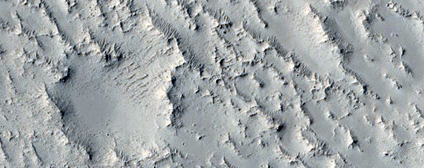 Ridged Mesa and Hill Forming Materials in Central Arabia Terra
