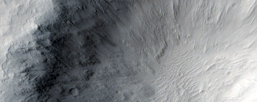 Eastern Continuous Ejecta Boundary of Canala Crater
