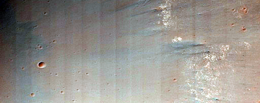 Crater on Floor of Columbia Valles
