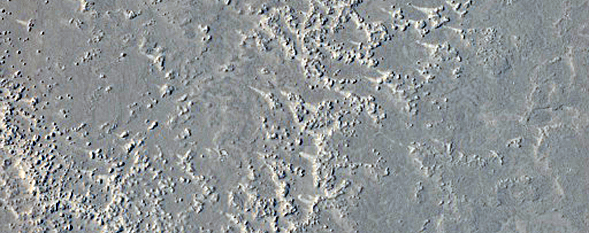 Arcuate Features at Athabasca Valles Source