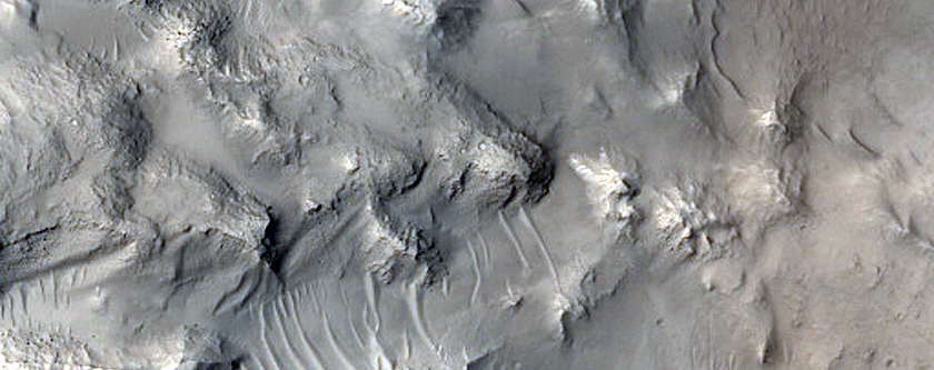 Layered Terrain in Pasteur Crater