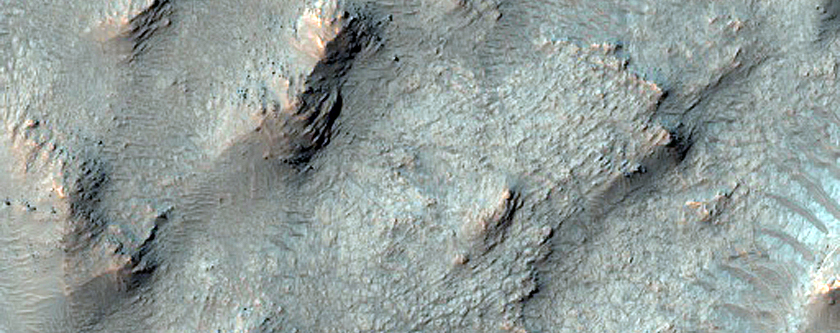 Pitted Crater Floor Material