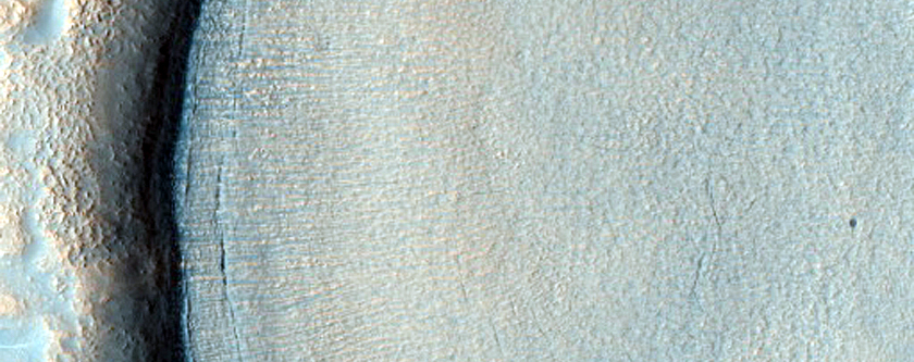 Cluster of Pits in Northern Mid-Latitudes
