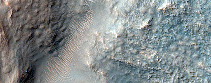 Flow Ejecta from a Crater in East Hellas Planitia
