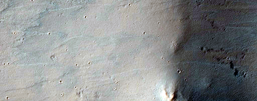 Ejecta from Small Fresh Crater
