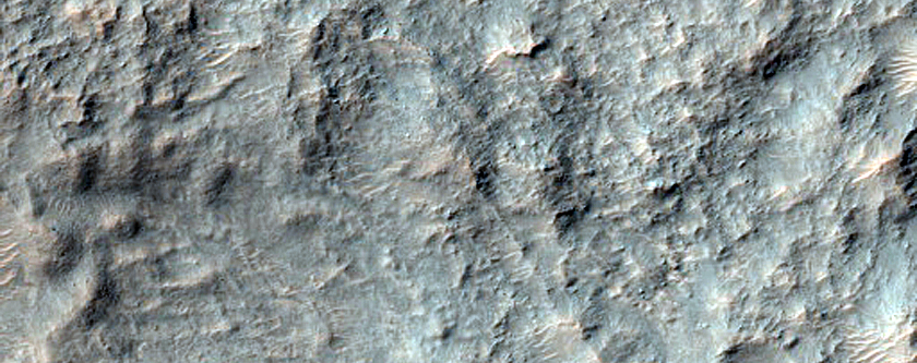 Pits in Millochau Crater
