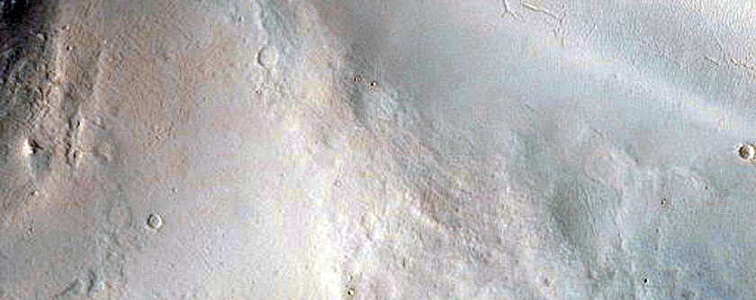 Channels in Baldet Crater