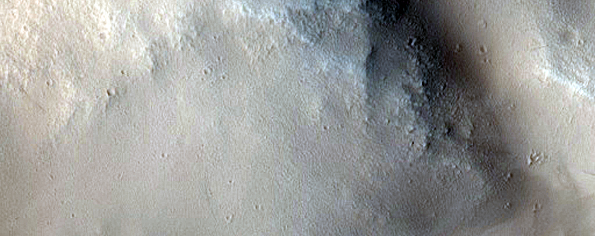Small Crater in Wall of Gandzani Crater

