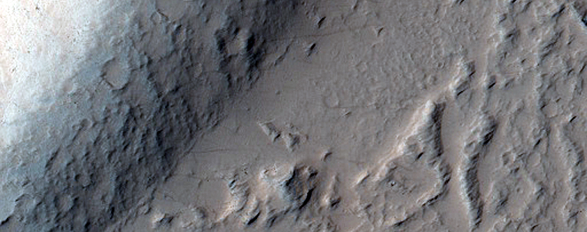 Flow on Crater Wall Near Echus Chasma
