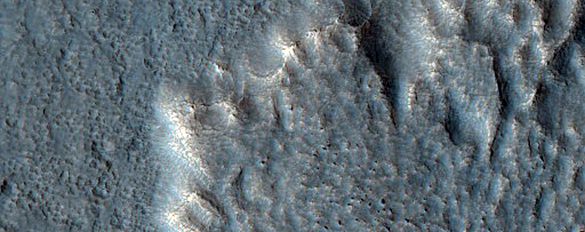 Layered Mesa in Crater in Deuteronilus Mensae
