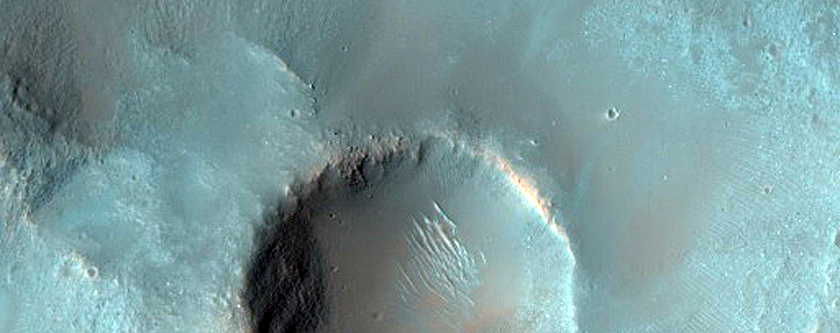 Impact Crater with Central Structure in Syrtis-Isidis Region
