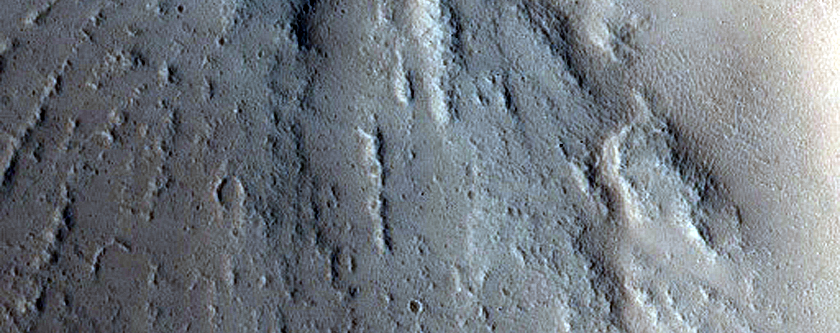 Crater in Tharsis Region

