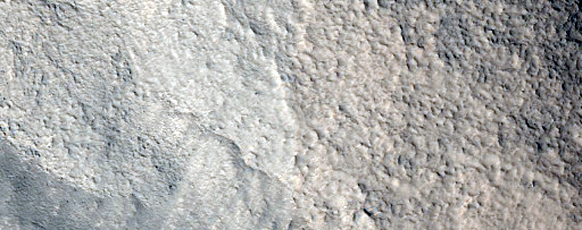 Layers in Lobate Debris Apron Around Mound in North Tempe Terra
