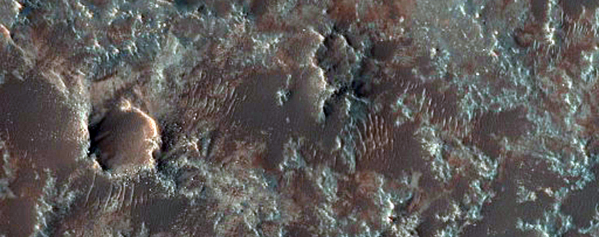 Megabreccia on Floor of Baldet Crater
