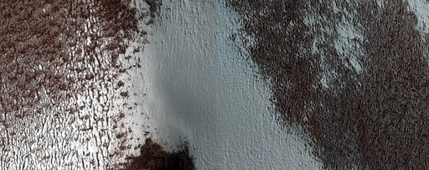 Dark-Toned Materials in North Polar Region
