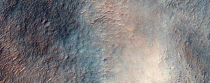 Central Uplift of 35-Kilometer Impact Crater Northwest of Hellas Region
