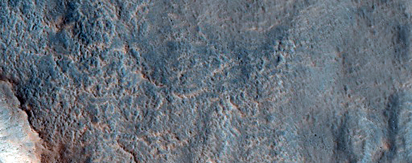 Crater and Pits in Northern Mid-Latitudes