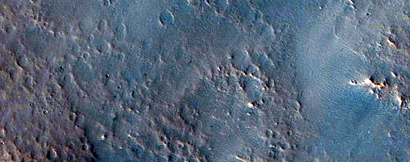 Western Continuous Ejecta Boundary of 15-Kilometer Crater in Acidalia Planitia
