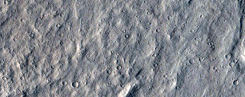 Crater in Lava in Sacra Sulci
