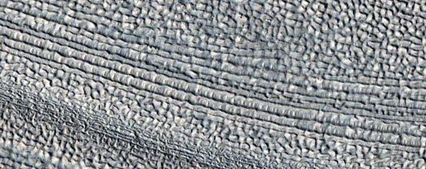 Lineated Valley Fill Near Deuteronilus Mensae
