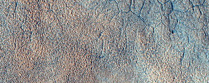 Crater Deposits in Utopia Planitia
