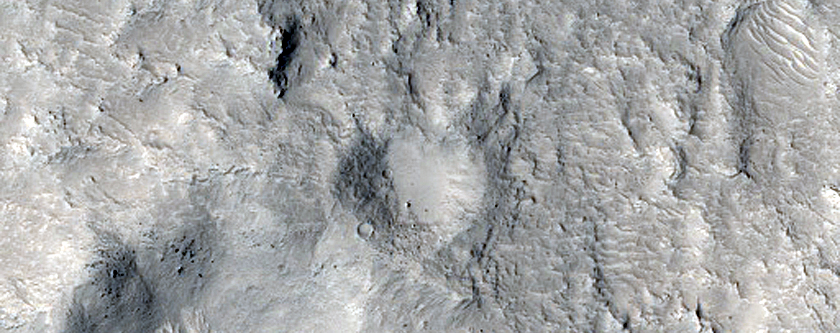 Central Hills and Floor of Ehden Crater