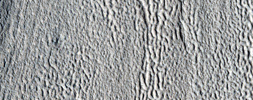Lineated Valley Fill North of Arabia Region
