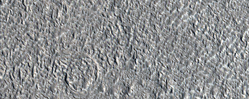 Lobate Debris Apron in Tempe Terra
