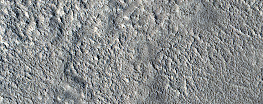 Layered Mesa in Crater Near Hrad Vallis
